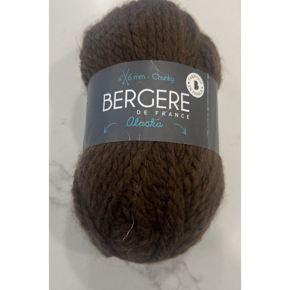 Yarn Cacao Color 6mm Chunky Bergere France Alaska De France Discontinued NOS
